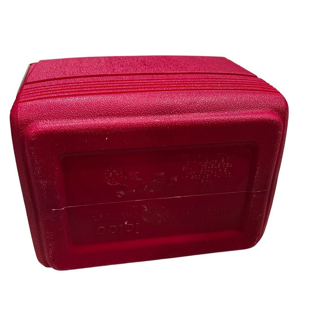 Vintage Igloo Mini Mate Red White Lunch Box Cooler - Picture 6 of 9